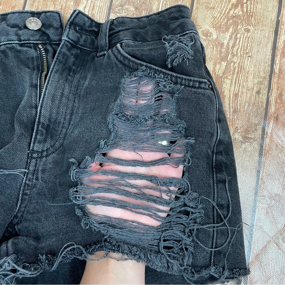 Topshop mom moto cut off shorts size 6 - Picture 5 of 7